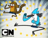 Mordecai y Rigby karatekas