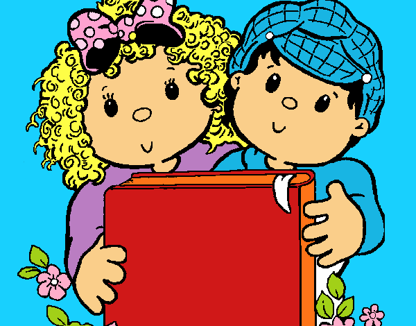 Niños con libros