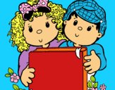 Niños con libros