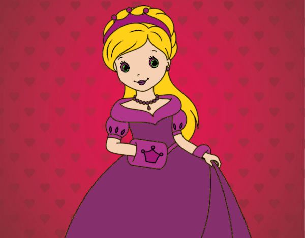Dibujo Princesa de gala pintado por amalia