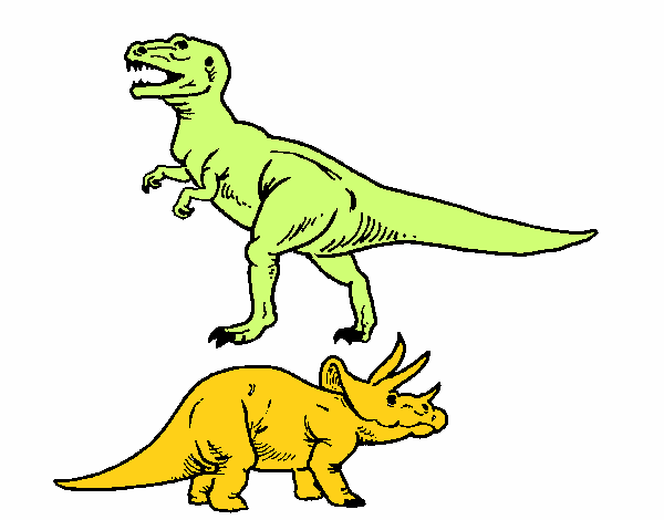 Triceratops y tiranosaurios rex