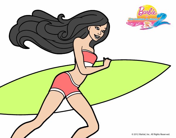 Barbie corre al agua