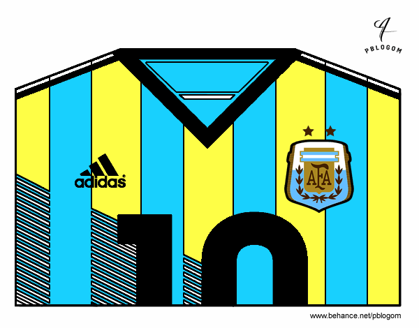 Camiseta del mundial de fútbol 2014 de Argentina