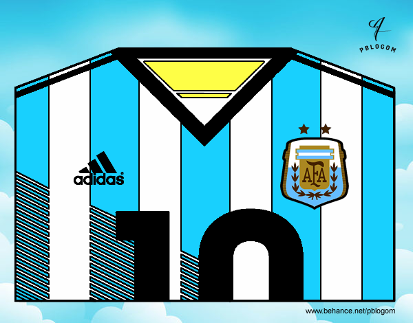 Camiseta del mundial de fútbol 2014 de Argentina