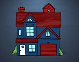 Dibujo Casa unifamiliar americana pintado por amalia