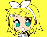 Dibujo Chibi RIN kagamine pintado por SUCRETTE