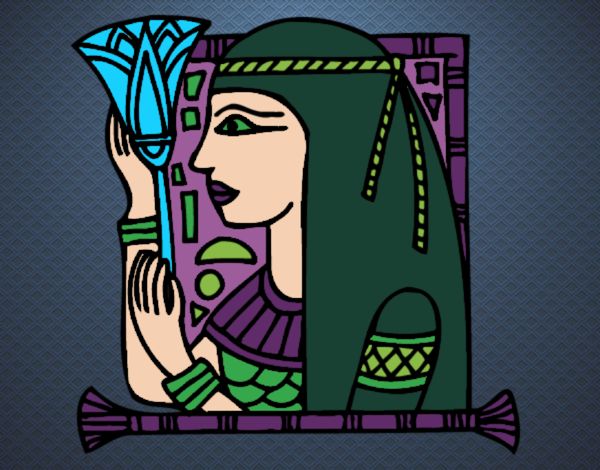 Dibujo Cleopatra pintado por amalia