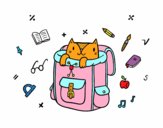 Dibujo Gato dentro de una mochila pintado por Andihil