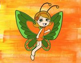 Dibujo Hada mariposa contenta pintado por amalia