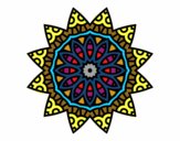 Dibujo Mandala estrella pintado por JC2016