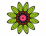 Dibujo Mandala flor con pétalos pintado por JC2016