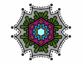 Dibujo Mandala flor simétrica pintado por JC2016