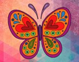 Dibujo Mandala mariposa pintado por nanii24