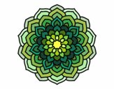 Dibujo Mandala pétalos de flor pintado por vity