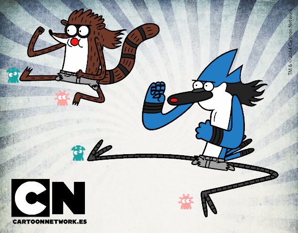 Mordecai y Rigby karatekas