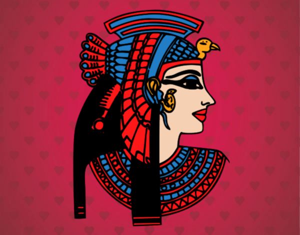 Dibujo Perfil de Cleopatra pintado por amalia