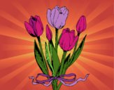 Dibujo Tulipanes con lazo pintado por nancy1468