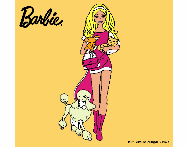 Barbie con sus mascotas