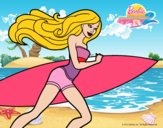 Barbie corre al agua