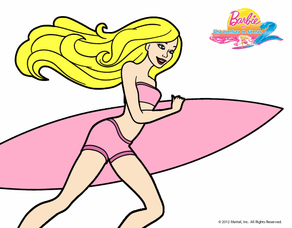 Barbie corre al agua