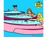 Barbie y sus amigas en el jacuzzi