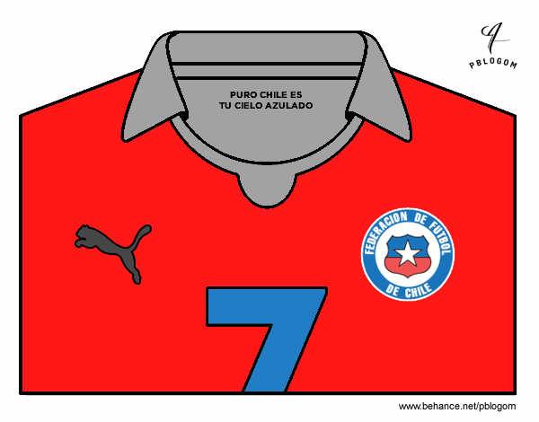 Camiseta del mundial de fútbol 2014 de Chile