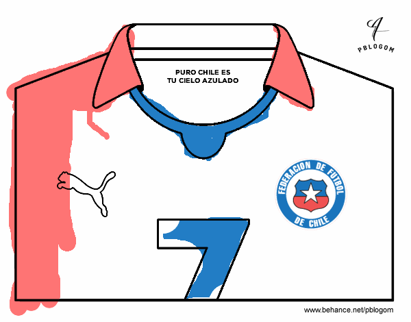 Camiseta del mundial de fútbol 2014 de Chile