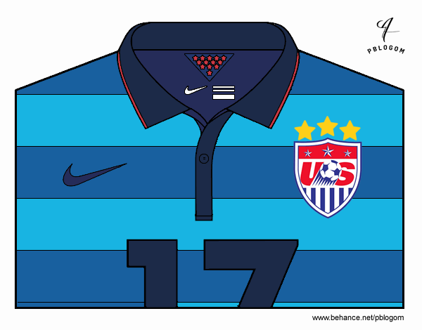 Camiseta del mundial de fútbol 2014 de los Estados Unidos