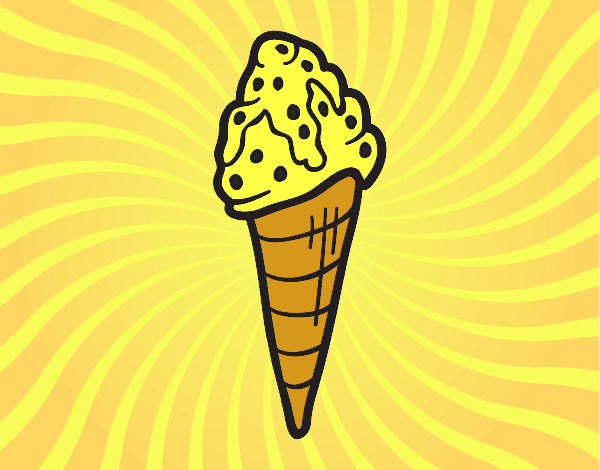 Cucurucho helado con topping