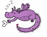 Dragón infantil durmiendo