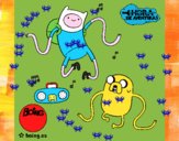 Finn y Jake escuchando música