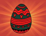 Dibujo Huevo de Pascua para decorar pintado por amalia