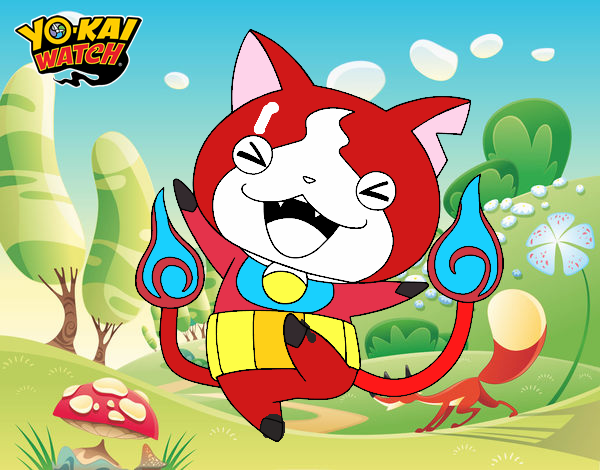 Jibanyan feliz