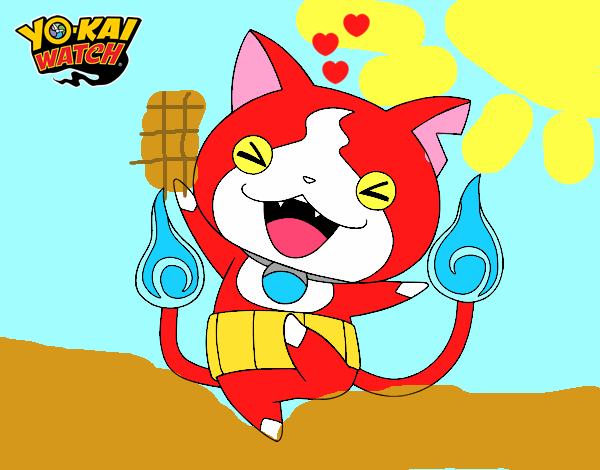 Jibanyan feliz