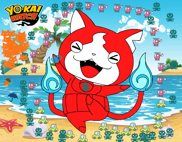 Jibanyan feliz