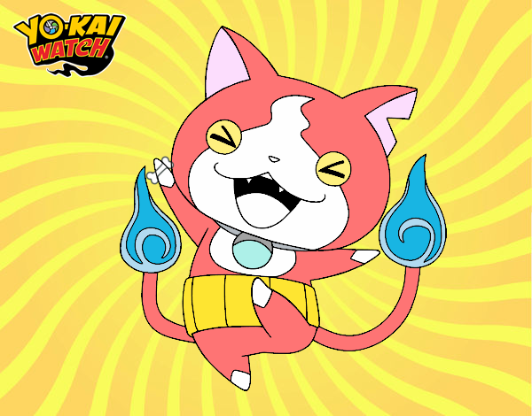 Jibanyan feliz