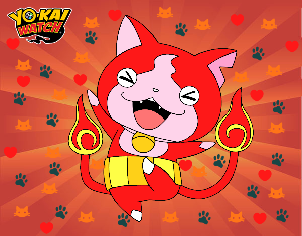 Jibanyan feliz