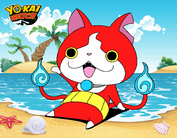 Jibanyan saludando