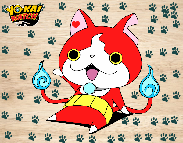 Jibanyan saludando