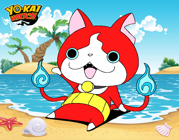 Jibanyan saludando