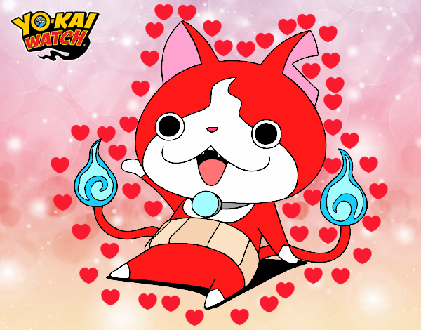 Jibanyan saludando