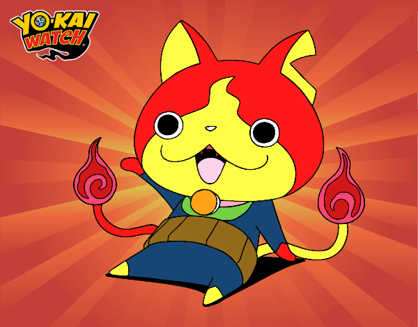 Jibanyan saludando