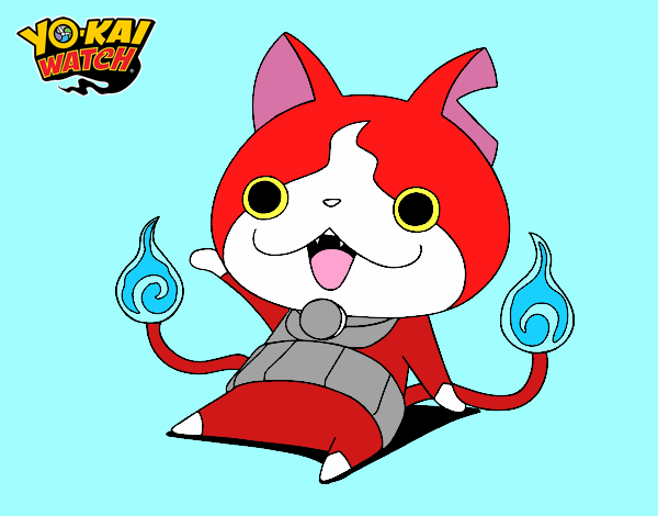 Jibanyan saludando