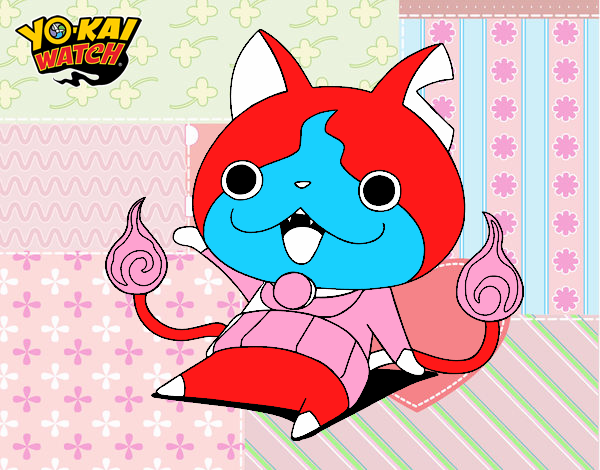 Jibanyan saludando