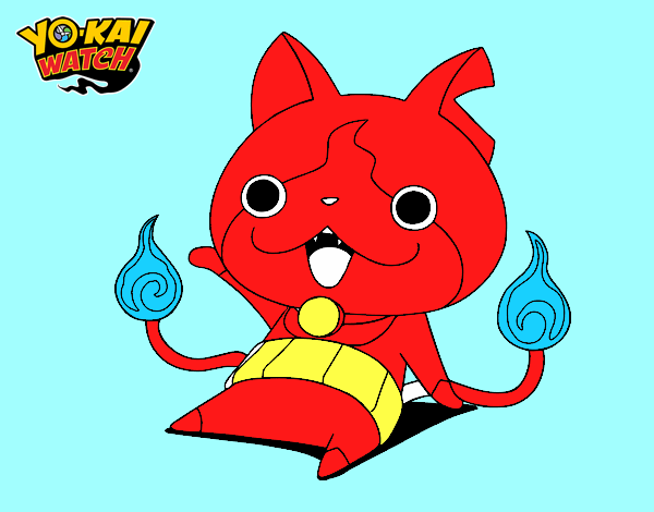 Jibanyan saludando