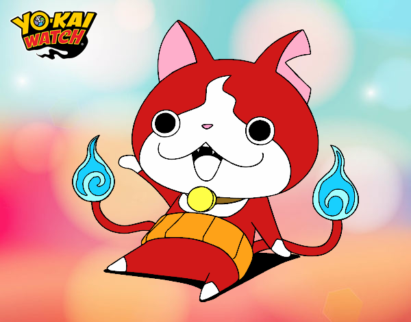 Jibanyan saludando