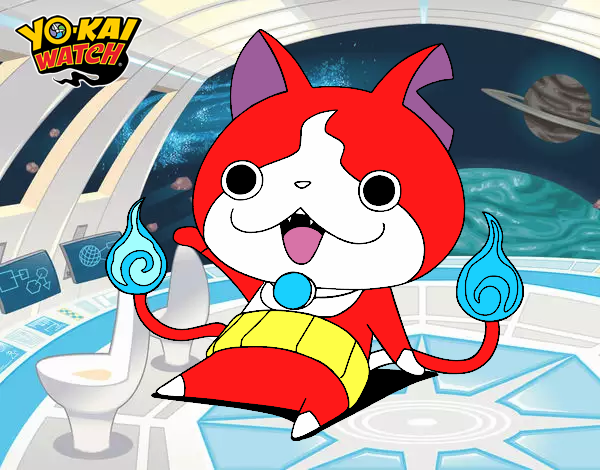 Jibanyan saludando