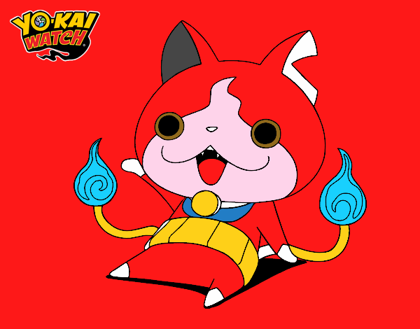 Jibanyan saludando