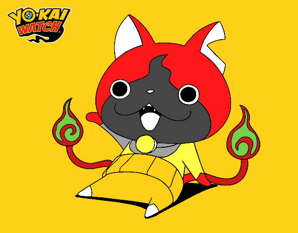 Jibanyan saludando