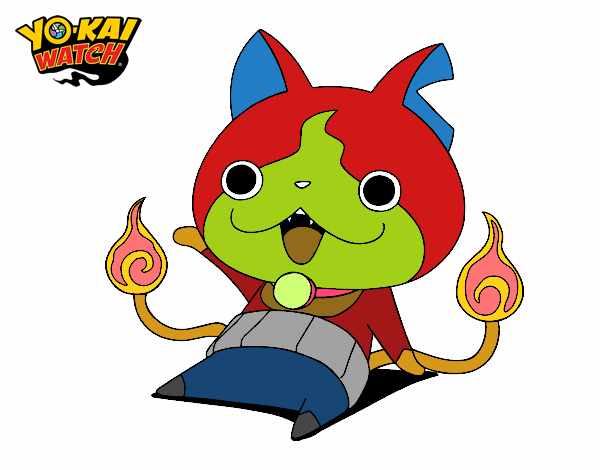 Jibanyan saludando